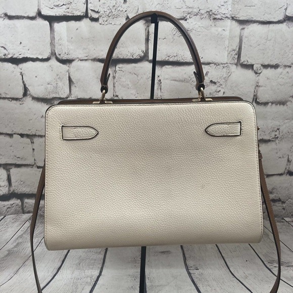 COACH Leather Mini Lane Top Handle Crossbody Colorblock Chalk C8210 - Picture 3 of 16